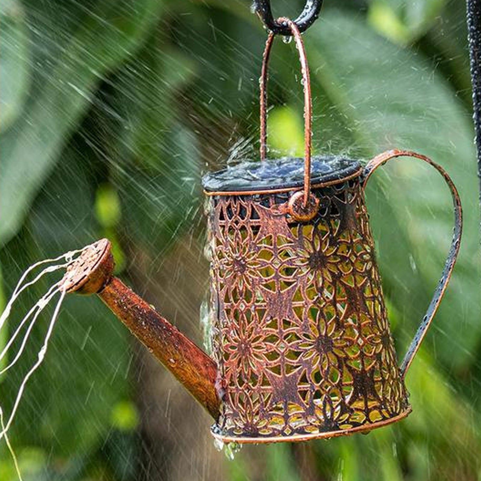 Solar Watering Can Lights Outdoor Decor Hanging Kettle Lantern Light - l'Ame du temps