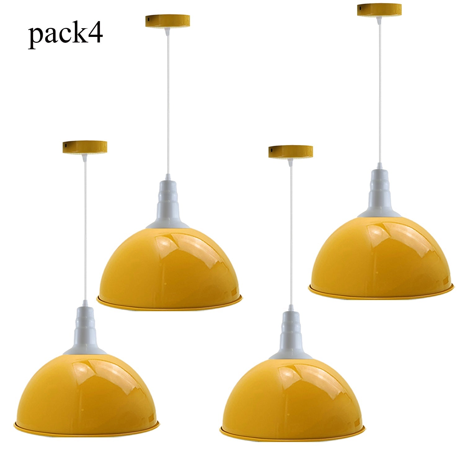 4 Pack Modern Vintage Industrial Retro Loft Metal Ceiling Lamp Shade - l'Ame du temps