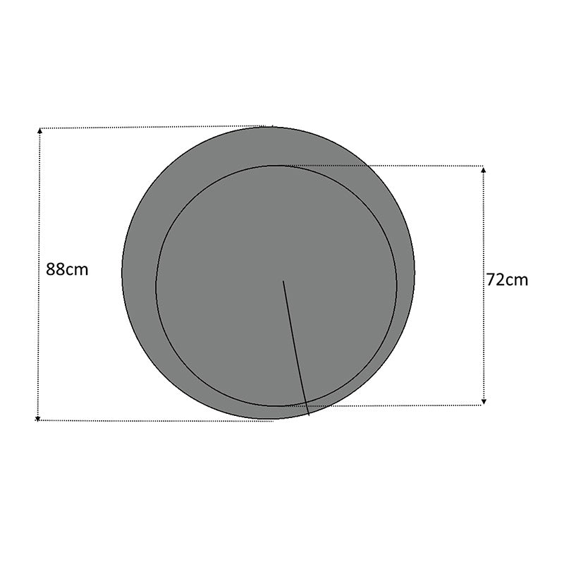 Wall mirror ANKE Grey 88x88x2,2cm - l'Ame du temps