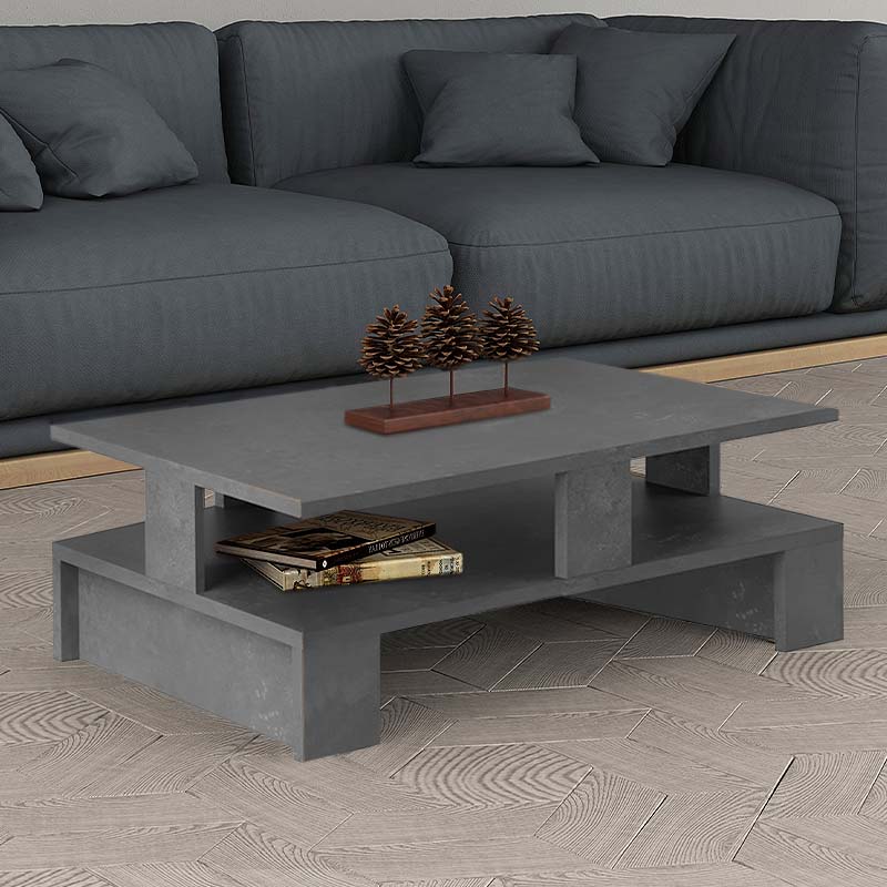 Coffee Table LISA Retro Grey 80x50x27cm - l'Ame du temps