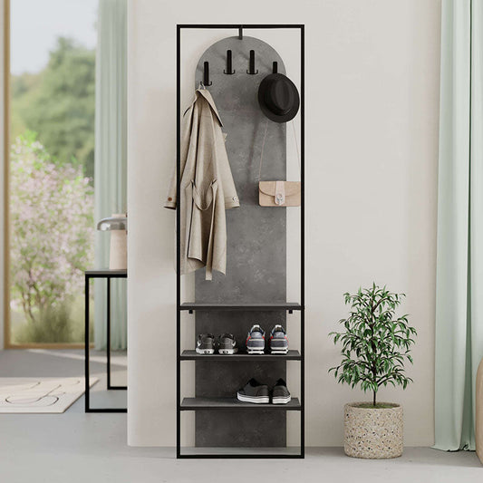 Entryway Furniture TIMO Retro Grey 53x317x180cm - l'Ame du temps