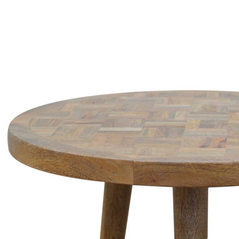 Set of 3 Nesting Tables with Patchwork Patterned Tops - l'Ame du temps