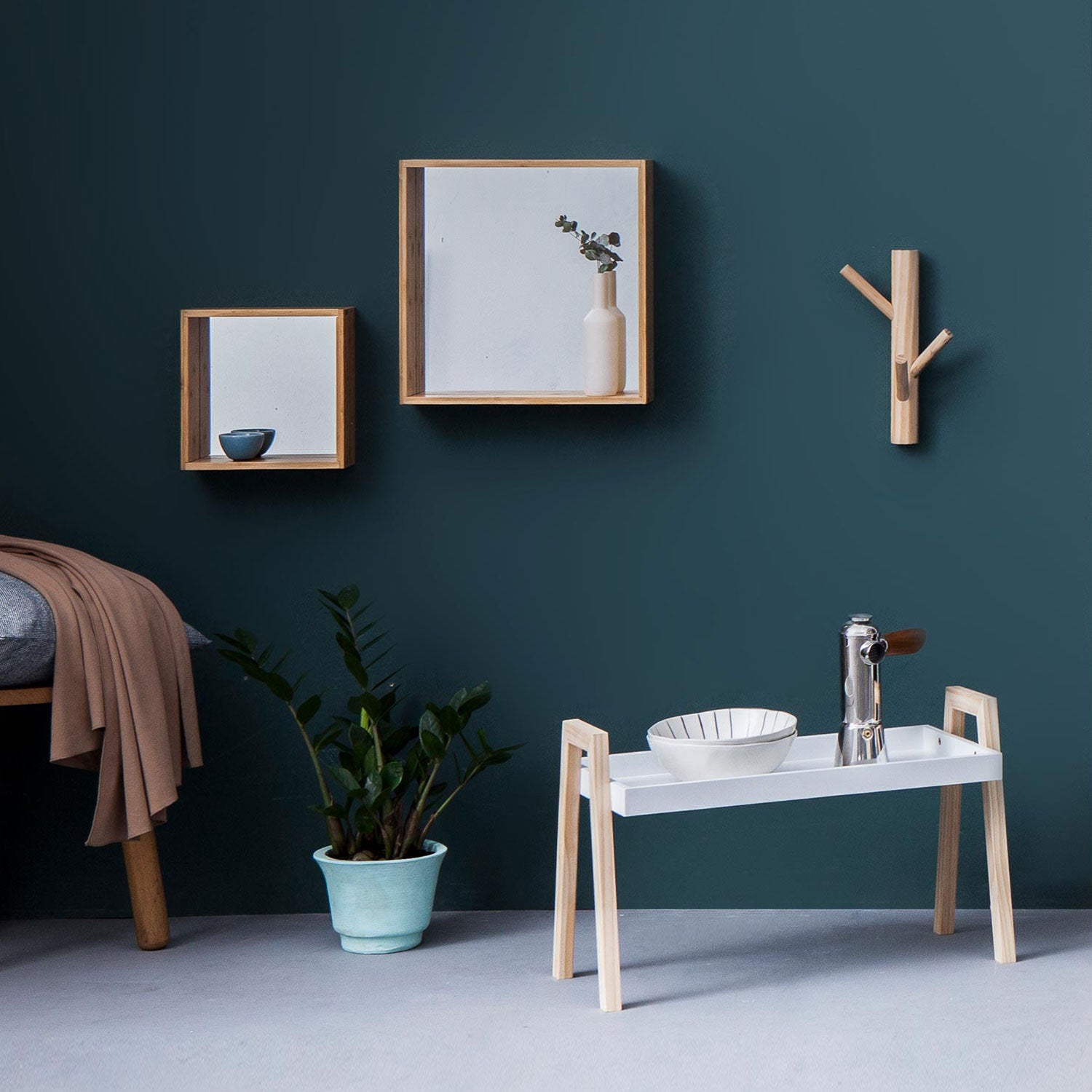 Design Wall Mirror Shelves, Large - l'Ame du temps