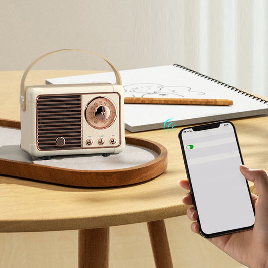 Bluetooth Compact Retro Speakers with Radio - l'Ame du temps