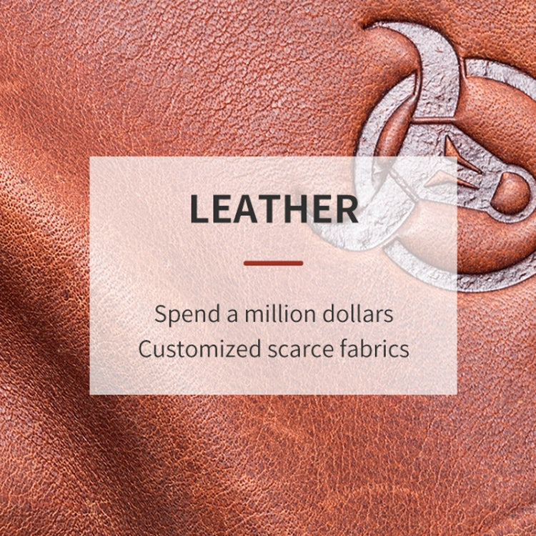 Bull Captain Men Wallet First-layer Cowhide Coin Clip RFID Retro - l'Ame du temps