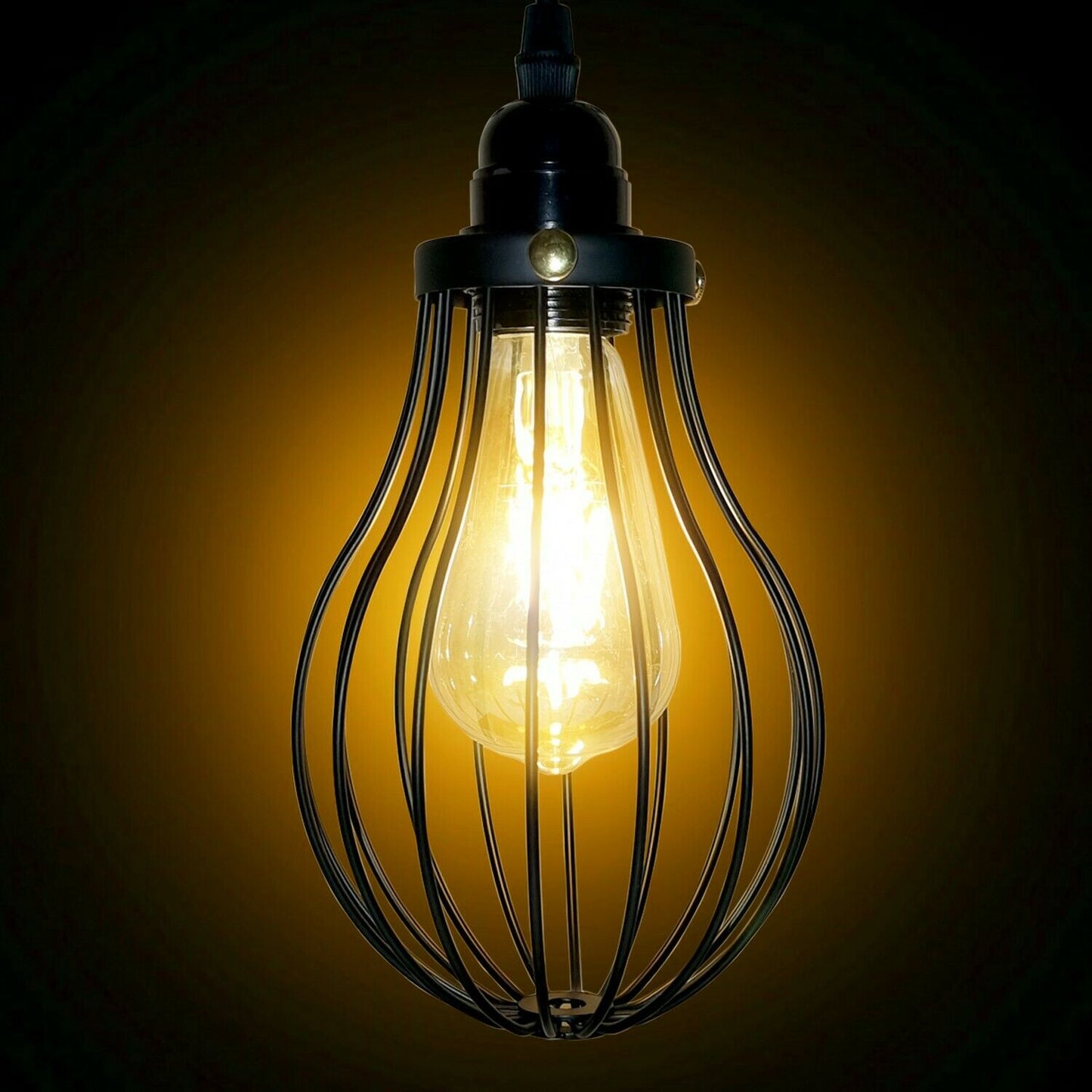 Industrial Vintage Retro Pipe Sconces Wall Light  dome black Cage - l'Ame du temps 