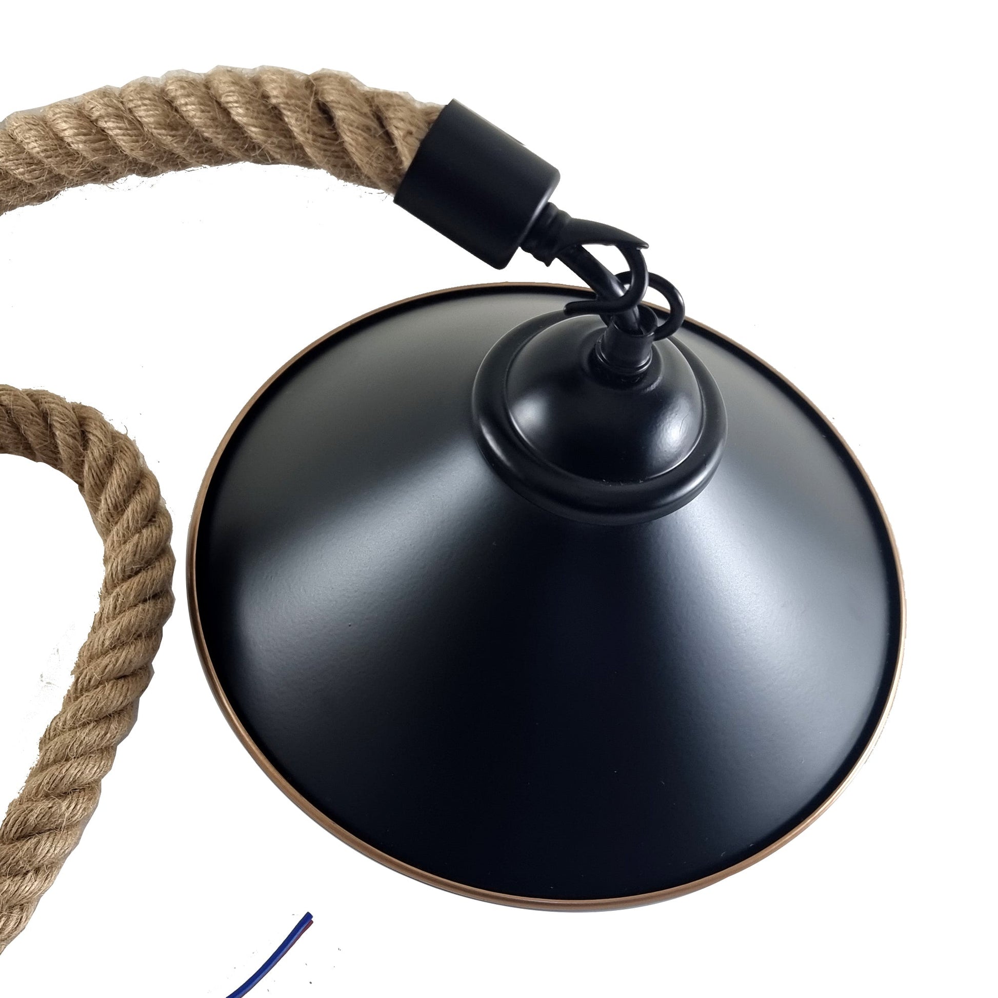 Vintage Retro Industrial Loft Cone Hemp rope Single Pendant Light - l'Ame du temps 