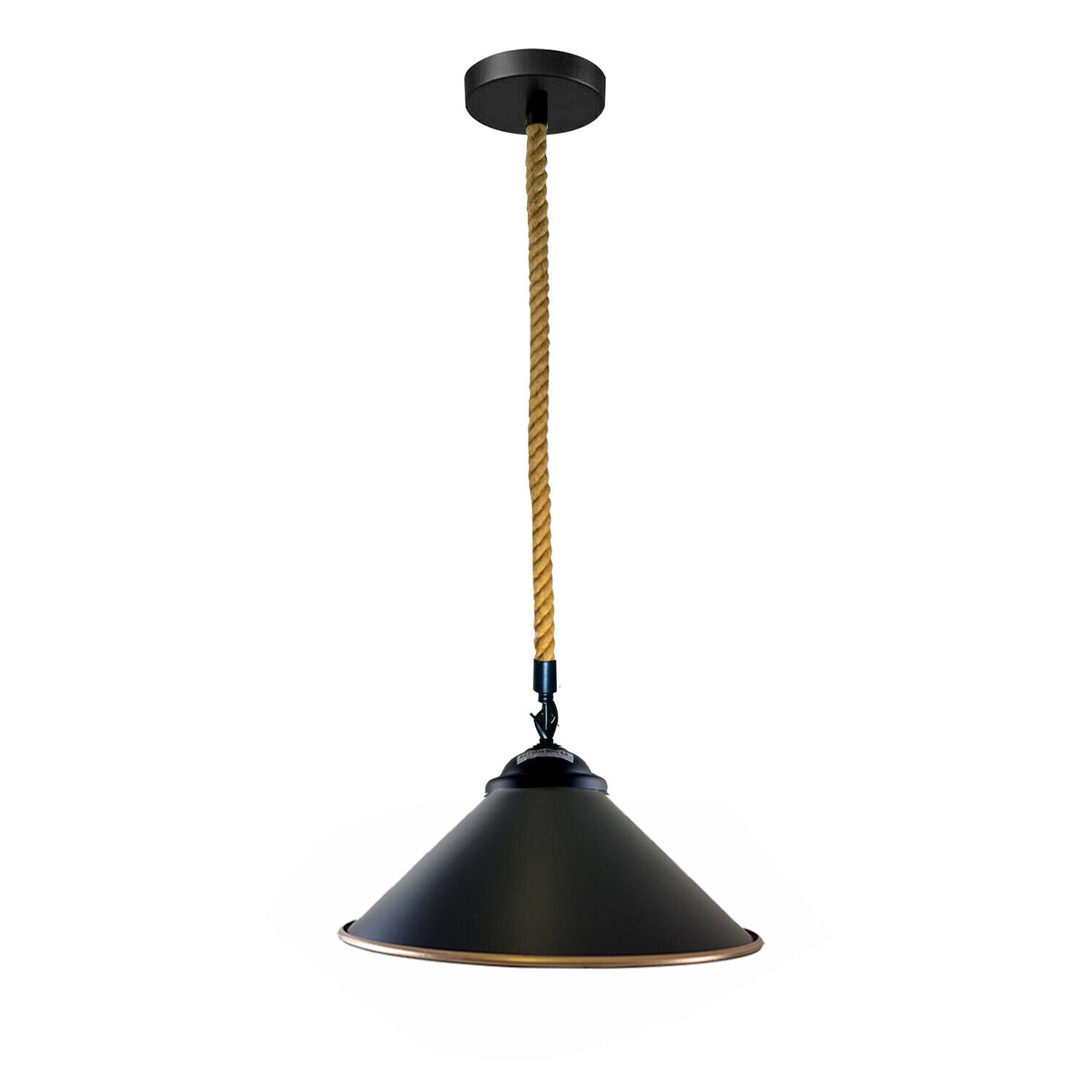 Vintage Retro Industrial Loft Cone Hemp rope Single Pendant Light - l'Ame du temps 