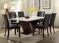 Contemporary White Marble And Walnut Dining Table - l'Ame du temps 