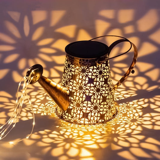 Solar Watering Can Lights Outdoor Decor Hanging Kettle Lantern Light - l'Ame du temps 