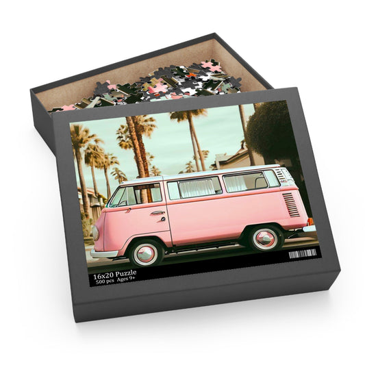 Puzzle rétro “Van de quartier” 500 pièces – Puzzle vintage de qualité, cadeau idéal - l'Ame du temps 