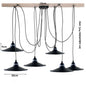 Black Retro Loft Spider 6 Way Ceiling Metal Hanging Adjustable Light - l'Ame du temps 