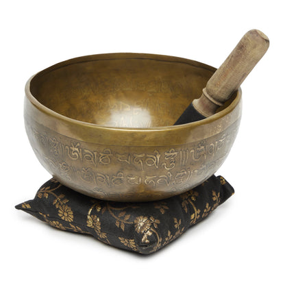 Grand Bol Tibétain Artisanal Mantra Sacré - l'Ame du temps 