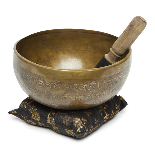 Grand Bol Tibétain Artisanal Mantra Sacré - l'Ame du temps 
