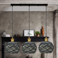 Lampe Suspendue Plafond 3 Ampoules Forme Globe Tressée, Style Rétro - l'Ame du temps 