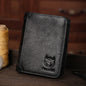 Bull Captain Men Wallet First-layer Cowhide Coin Clip RFID Retro - l'Ame du temps 