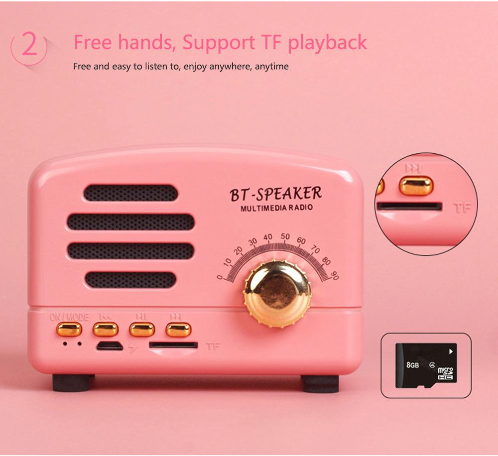Retro Wireless Mini Speakers Stereo Bluetooth Speakers - l'Ame du temps 