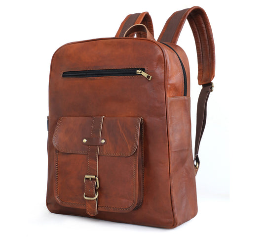Genuine 15.6-inch Vintage Laptop Backpack Retro Travel & Work Rucksack - l'Ame du temps 
