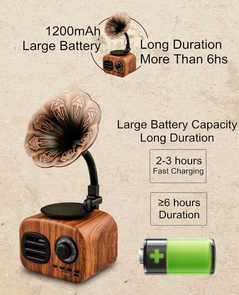 Retro Radio Wireless Mini Portable Bluetooth Stereo Speaker - l'Ame du temps 