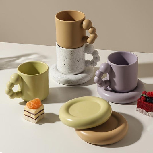 Retro Ceramic Mug Set - l'Ame du temps 