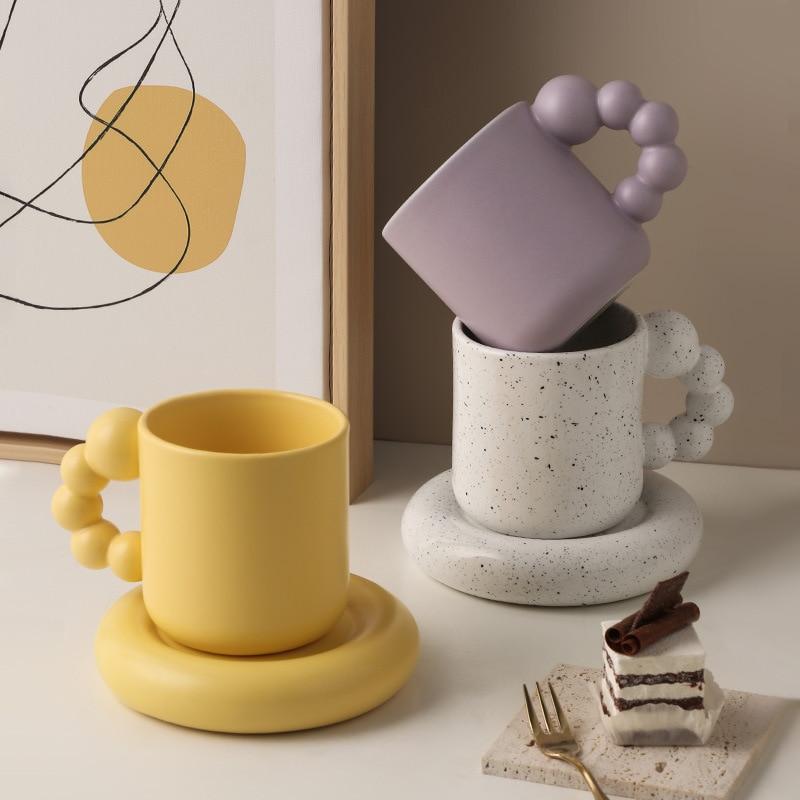 Retro Ceramic Mug Set - l'Ame du temps 