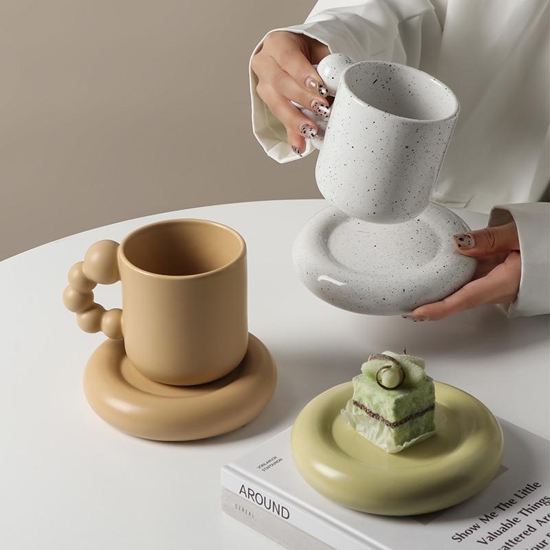Retro Ceramic Mug Set - l'Ame du temps 